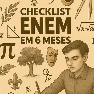Imagem de capa para o Ebook CHECKLIST ENEM 6 MESES