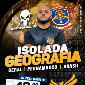Imagem do curso ISOLADA DE GEOGRAFIA DE PERNAMBUCO - PMPE 2022 (RETA FINAL)