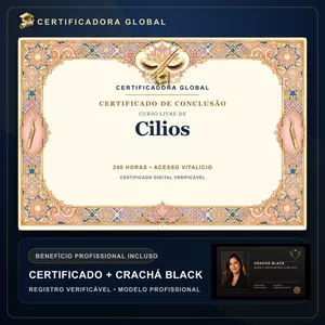 Imagem do curso 🔥 BOLSA 100% [APLICADA] - [MATRÍCULA] CURSO DE FORMAÇÃO EM CILIOS - ACESSO VITALÍCIO - CRACHÁ BLACK + REGISTRO - CASHBACK R$ 25 - BÔNUS APOSTILA EXTRA - CG