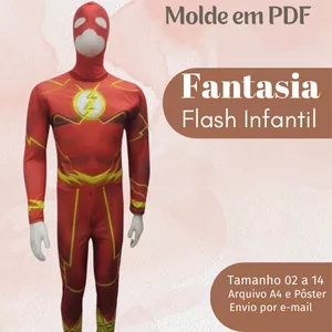 Imagem de capa para o Ebook MOLDE EM PDF FANTASIA FLASH INFANTIL 