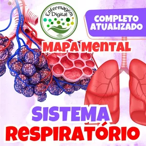 Imagem de capa para o Ebook Mapa Mental - Sistema Respiratório - Enfermagem Digital