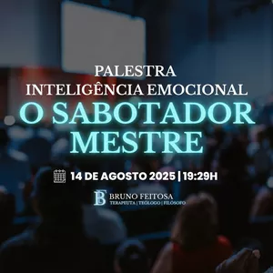 Imagem de capa para o Evento presencial PALESTRA DE INTELIGÊNCIA EMOCIONAL - "O SABOTADOR MESTRE"
