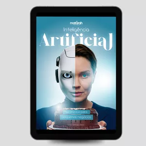 Imagem de capa para o Ebook Inteligência Artificial: Na prática para pequenos negócios