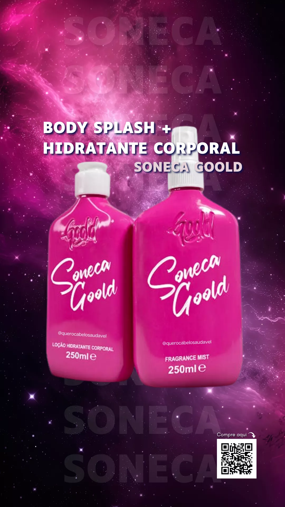Hidratante Corporal + Body Splah Soneca Gold Spell