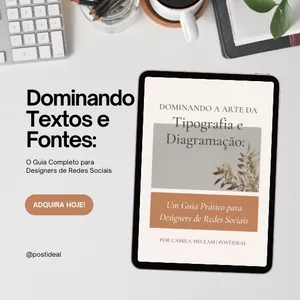 Imagem de capa para o Ebook Dominando a Arte da Tipografia e Diagramação: Um Guia Prático para Designers de Redes Sociais