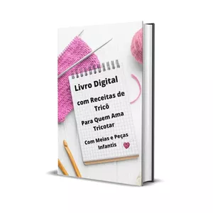 Imagem de capa para o Ebook Livro Digital com Receitas de peças de Tricô