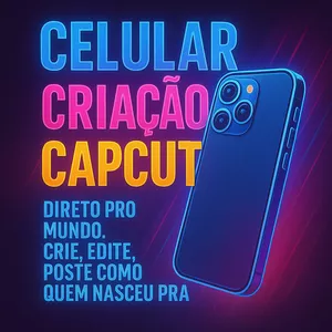 Imagem de capa para o Curso online Cria no Celular – CapCut e Filmagem do Zero