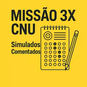 Imagem de capa para o Curso online MISSÃO CNU: SIMULADOS COMENTADOS 
