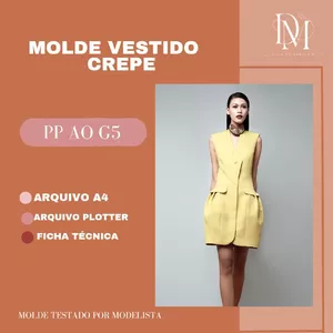 Imagem de capa para o Ebook MOLDE VESTIDO EM CREPE 