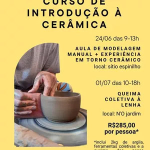 Imagem de capa para o Evento presencial Cerâmica em Movimento: Curso de Modelagem e Criação