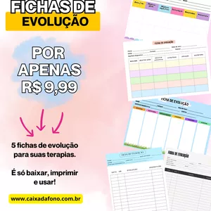 Imagem de capa para o Ebook Kit Fichas de Evolução (5 fichas)