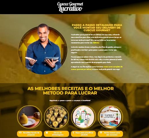Curso Curso de Cuscuz Gourmet Lucrativo - Renda extra com Delivery 