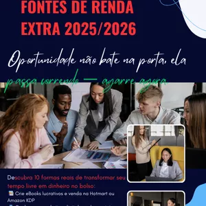 Imagem de capa para o Ebook AS 10 MELHORES FONTES DE RENDAS EXTRA 2025/2026