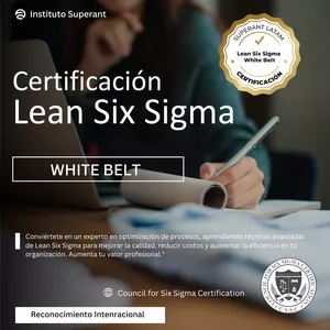 Imagen de portada para Curso online Fundamentos de Lean Six Sigma: Certificación White Belt para Líderes de Cambio (5hrs)