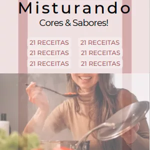 Imagem de capa para o Ebook Misturando cores & sabores! 