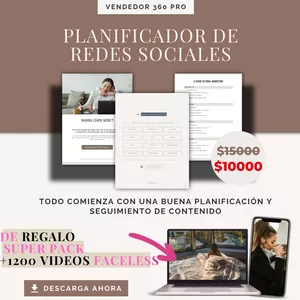 Imagen de portada para Curso online PLANIFICADOR DE REDES + 1200 VIDEOS FACELESS