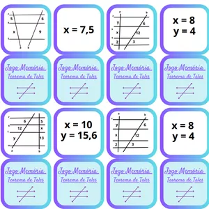 Imagem de capa para o Ebook Jogo Memória Teorema de Tales