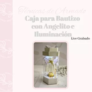 Imagen de portada para Curso online LIVE - Técnicas de Armado de caja de bautizo con Angelito y Archivo Digital.