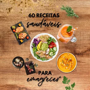 Imagem de capa para o Ebook 60 Receitas Saudáveis 