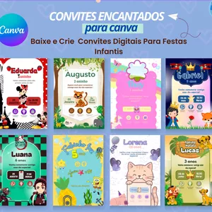 Imagem de capa para o Curso online Pack Convite dos Sonhos- Aniversário Infantil