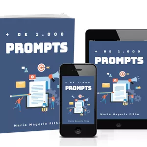 Imagem de capa para o Ebook + de 1.000 Prompts para o ChatGPT