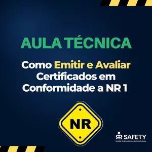 Imagem de capa para o Curso online Aula Técnica | Como Emitir e Avaliar Certificados Conforme a NR1