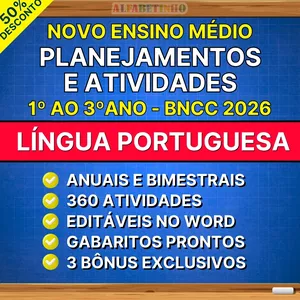 Imagem do curso LÍNGUA PORTUGUESA - Planejamentos e Atividades - Ensino Médio - BNCC 2026