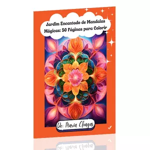 Imagem de capa para o Curso online Jardim Encantado de Mandalas Mágicas: 50 Páginas para Colorir