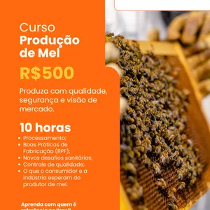 Imagem de capa para o Curso online PRODUÇÃO DE MEL