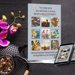Imagen de portada para Ebook "Nutrición Ayurvédica para Reducir el Estrés"  Alimentación Consciente para el Equilibrio y la Vitalidad