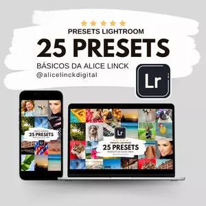 Imagem de capa para o Curso online 25 PRESETS BÁSICOS DA ALICE