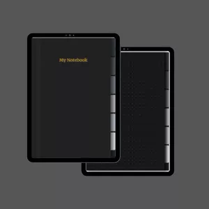 Cover image for Online course Digital Notebook - Dark mode - Dotted