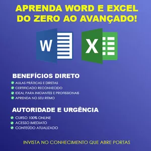 Word e Excel do Zero ao Avançado!
