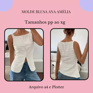 Imagem de capa para o Ebook Molde Blusa Ana Amélia 