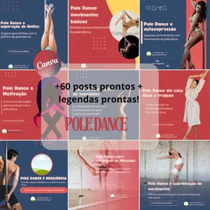 Imagem de capa para o Curso online PACK CANVA POLE DANCEE
