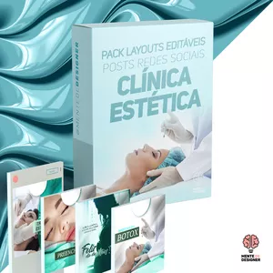 Imagem de capa para o Curso online PACK - POSTS REDES SOCIAIS - CLÍNICA DE ESTÉTICA (JPEG e PSD)