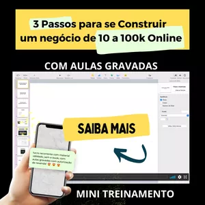 Imagem de 3 Passos para se Construir um negócio de 10 a 100k Online criado por Júlio na hotmart