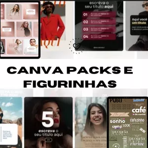 Imagem de capa para o Ebook Pack Canva + Figurinhas Exclusivas para Instagram!