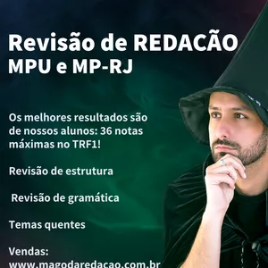 Imagem de capa para o Curso online Curso de Revisão de Redação para o MPU e MP-RJ