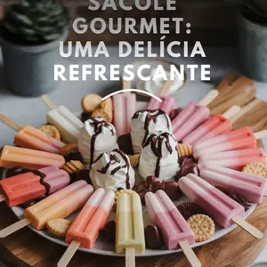 Imagem de capa para o Ebook Aprenda a Fazer Sacolé Gourmet: Uma Delícia Refrescante