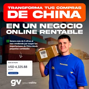 Imagen de portada para Curso online APRENDE A IMPORTAR DESDE CHINA Y TRANSFORMA TUS COMPRAS DE CHINA EN UN NEGOCIO RENTABLE (Todos mis secretos)