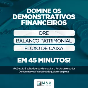 Imagem do curso Demonstrativos Financeiros DRE - Balanço Patrimonial e Fluxo de Caixa