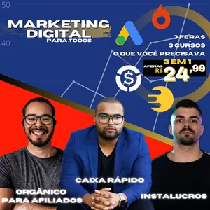 Imagem de capa para o Curso online Curso Marketing Digital 3em1