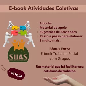 Imagem de capa para o Ebook Atividades Coletivas  - Campanhas SUAS
