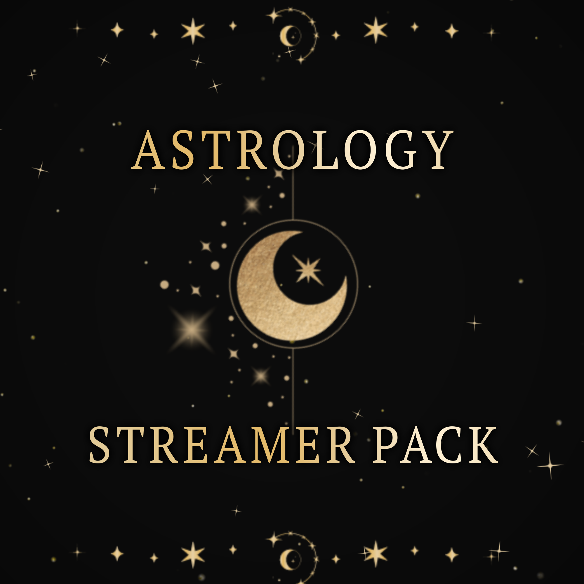 Astrology Black & Gold | Stream Pack Animated