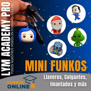 Imagen de portada para Curso online Mini Funkos: Llaveros, Colgantes, Imantados y más