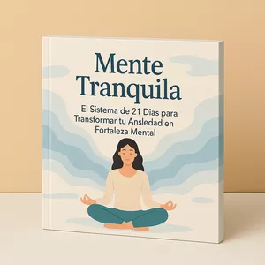 Imagen de portada para Ebook Mente Tranquila. Sistema de 21 Días para Transformar tu Ansiedad en Fortaleza Mental