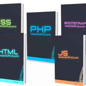 Imagem de capa para o Ebook Aprenda HTML, CSS, JavaScript, BootStrap e PHP