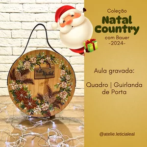 Imagem de capa para o Curso online Quadro | Guirlanda - Coleção Natal Country em Bauer
