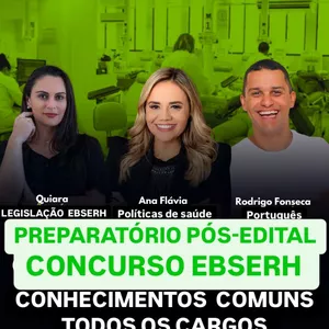 Imagem de capa para o Curso online EBSERH 2025 - PORTUGUÊS, POLÍTICAS DE SAÚDE EDUCAÇÃO E LEGISLAÇÃO EBSERH. 